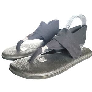 Sanuk Yoga Sling 2 Sandal, Women's Size 11, Black memory foam sandals!